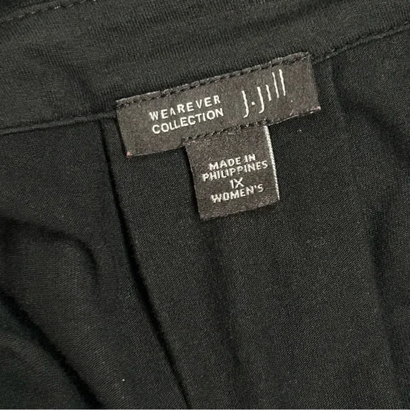 J. Jill Black Keyhole Neck Midi Dress Size 1X - Picture 12 of 12